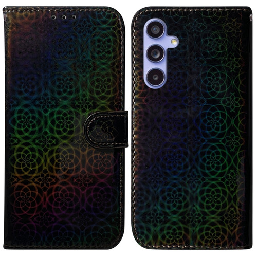 Samsung Galaxy S23 FE 5G Colorful Magnetic Buckle Leather Phone Case - Black