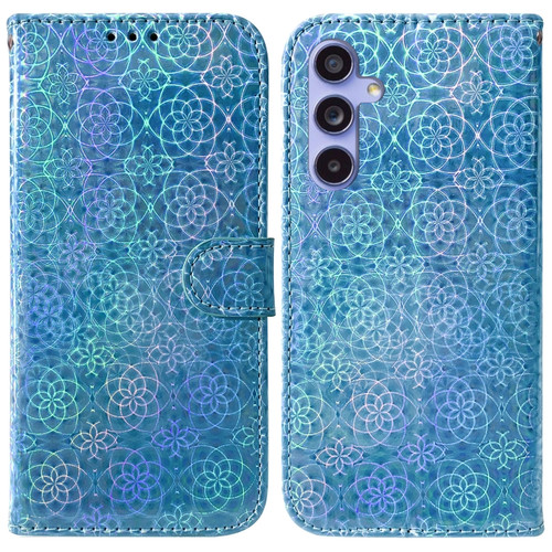 Samsung Galaxy S23 FE 5G Colorful Magnetic Buckle Leather Phone Case - Blue