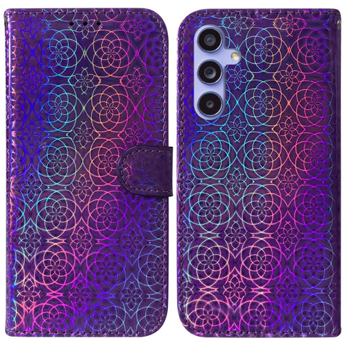 Samsung Galaxy S23 FE 5G Colorful Magnetic Buckle Leather Phone Case - Purple