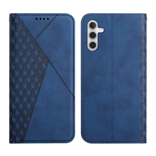 Samsung Galaxy S23 FE 5G Diamond Splicing Skin Feel Magnetic Leather Phone Case - Blue