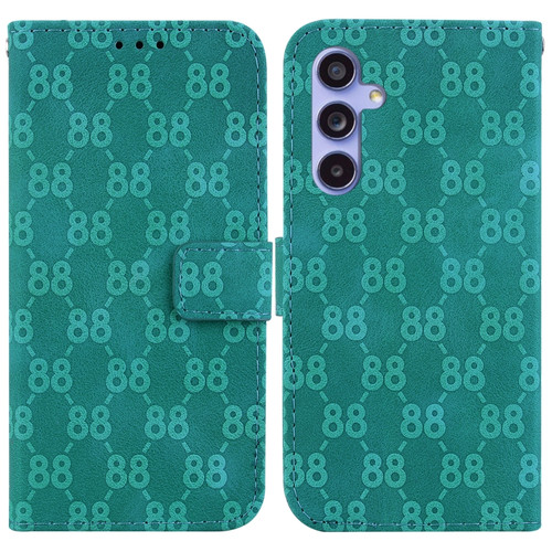 Samsung Galaxy S23 FE 5G Double 8-shaped Embossed Leather Phone Case - Green