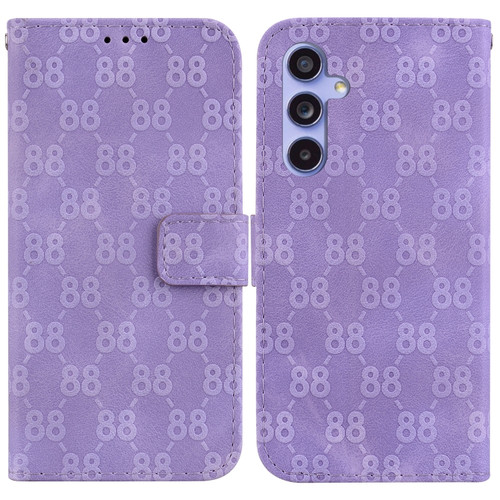 Samsung Galaxy S23 FE 5G Double 8-shaped Embossed Leather Phone Case - Purple