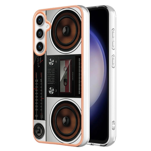 Samsung Galaxy S23 FE 5G Electroplating Marble Dual-side IMD Phone Case - Retro Radio
