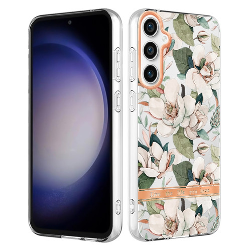 Samsung Galaxy S23 FE 5G Flowers and Plants Series IMD TPU Phone Case - Green Gardenia