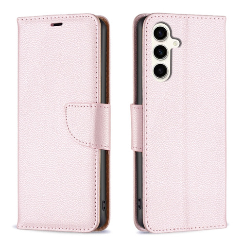 Samsung Galaxy S23 FE 5G Litchi Texture Pure Color Flip Leather Phone Case - Rose Gold