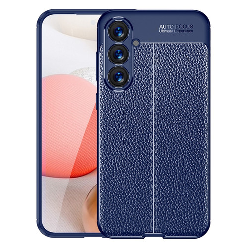 Samsung Galaxy S23 FE 5G Litchi Texture Shockproof TPU Phone Case - Blue