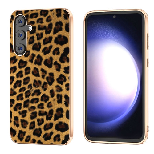 Samsung Galaxy S23 FE 5G Nano Plating Leopard Print Phone Case - Gold