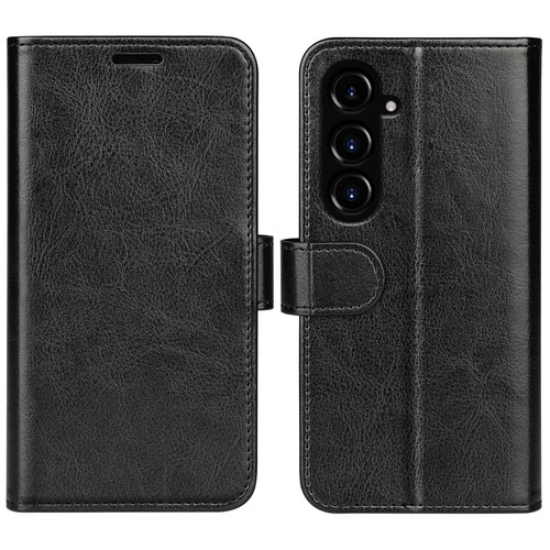 Samsung Galaxy S23 FE 5G R64 Texture Horizontal Flip Leather Phone Case - Black