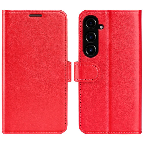 Samsung Galaxy S23 FE 5G R64 Texture Horizontal Flip Leather Phone Case - Red