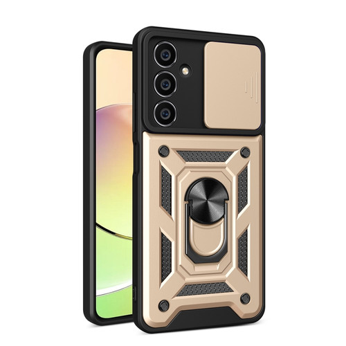 Samsung Galaxy S23 FE 5G Sliding Camera Cover Design TPU+PC Phone Case - Gold