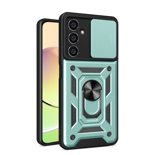 Samsung Galaxy S23 FE 5G Sliding Camera Cover Design TPU+PC Phone Case - Green