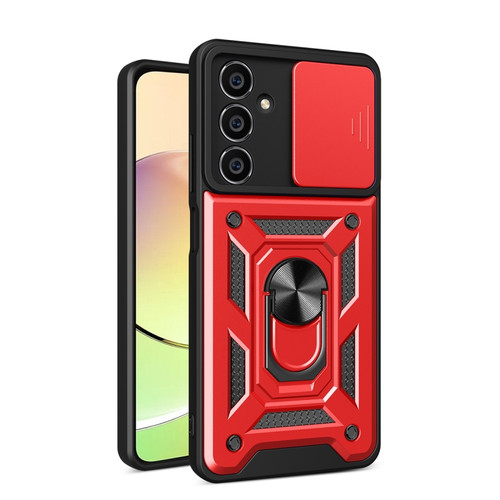 Samsung Galaxy S23 FE 5G Sliding Camera Cover Design TPU+PC Phone Case - Red