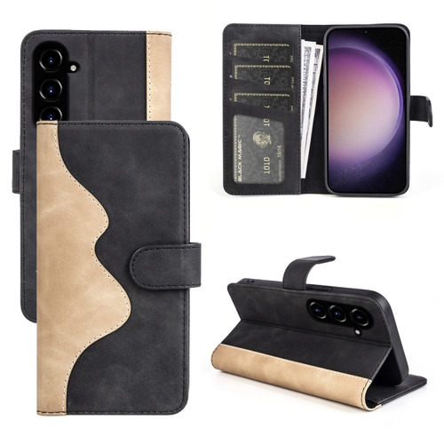 Samsung Galaxy S23 FE 5G Stitching Horizontal Flip Leather Phone Case - Black