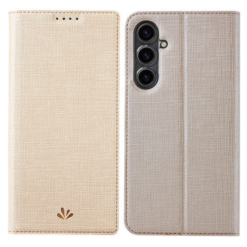 Samsung Galaxy S23 FE 5G ViLi DMX Series TPU + PU Leather Magnetic Phone Case - Gold