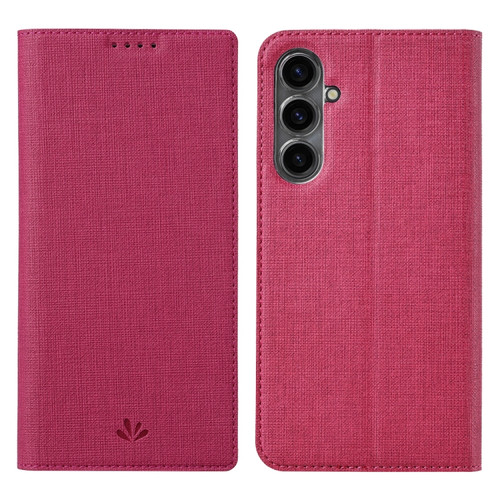 Samsung Galaxy S23 FE 5G ViLi DMX Series TPU + PU Leather Magnetic Phone Case - Rose Red