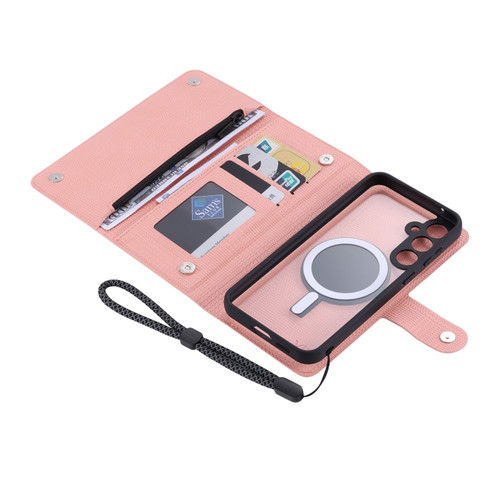 Samsung Galaxy S23 FE 5G ViLi GHB Series MagSafe Magnetic Zipper Leather Phone Case - Pink