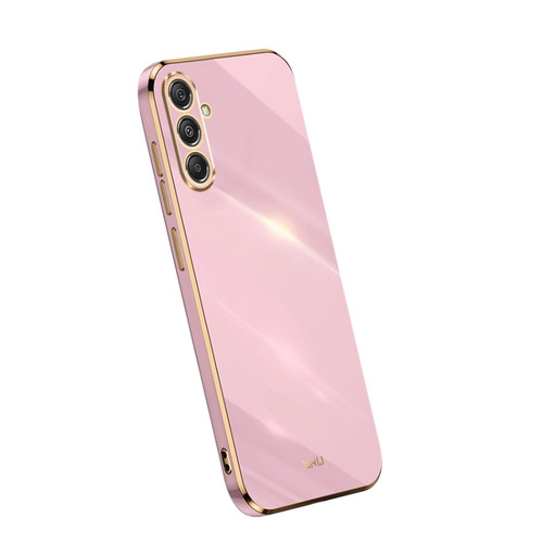 Samsung Galaxy S23 FE 5G XINLI Straight Edge 6D Electroplate TPU Phone Case - Cherry Purple