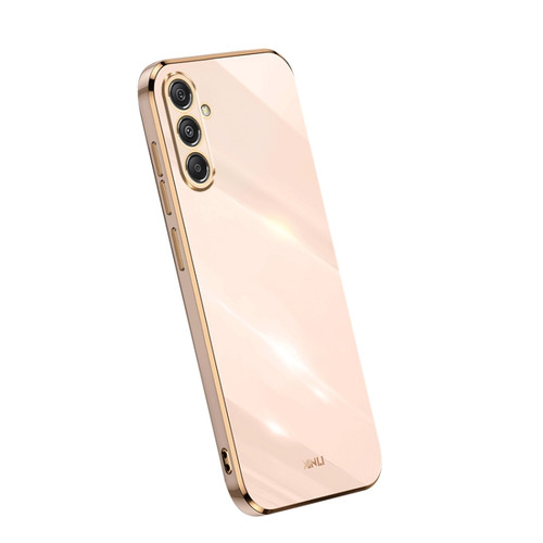 Samsung Galaxy S23 FE 5G XINLI Straight Edge 6D Electroplate TPU Phone Case - Pink
