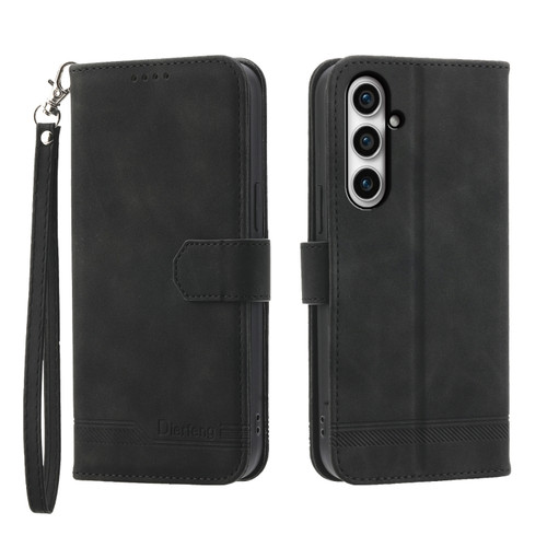 Samsung Galaxy S23 FE Dierfeng Dream Line Leather Phone Case - Black