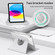 iPad 10th Gen 10.9 2022 360 Rotation Detachable Clear Acrylic Leather Tablet Case - Grey