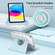 iPad 10th Gen 10.9 2022 360 Rotation Detachable Clear Acrylic Leather Tablet Case - Ice Blue
