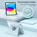 iPad 10th Gen 10.9 2022 Acrylic 360 Rotation Detachable Leather Tablet Case - Ice Blue