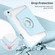 iPad 10th Gen 10.9 2022 Acrylic 360 Rotation Detachable Leather Tablet Case - Ice Blue