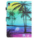 iPad 10th Gen 10.9 2022 Colored Drawing Stitching Leather Tablet Smart Case - Coconut Tree