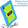 iPad Air 2020 / 2022 10.9 Silicone Hybrid PC Shockproof Tablet Case with Shoulder Strap - Bluish-Green