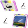 iPad Air 2020 / 2022 10.9 Silicone Hybrid PC Shockproof Tablet Case with Shoulder Strap - Colorful Purple