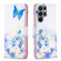 Samsung Galaxy S24 Ultra 5G Colored Drawing Pattern Leather Phone Case - Butterfly Love