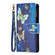Samsung Galaxy S24 Ultra 5G Colored Drawing Pattern Zipper Leather Phone Case - Gold Butterfly