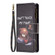 Samsung Galaxy S24 Ultra 5G Colored Drawing Pattern Zipper Leather Phone Case - Bear