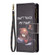 Samsung Galaxy S24 Ultra 5G Colored Drawing Pattern Zipper Leather Phone Case - Bear Samsung Galaxy S24 Ultra 5G Colored Drawing Pattern Zipper Leather Phone Case - Bear