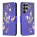 Samsung Galaxy S24 Ultra 5G Colored Drawing Pattern Leather Phone Case - Purple Butterfly
