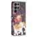 Samsung Galaxy S24 Ultra 5G Colored Drawing Pattern Leather Phone Case - Flowers Elephant