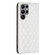 Samsung Galaxy S24 Ultra 5G Diamond Lattice Magnetic Leather Flip Phone Case - White