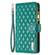 Samsung Galaxy S24 Ultra 5G Diamond Lattice Zipper Wallet Leather Flip Phone Case - Green