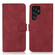 Samsung Galaxy S24 Ultra 5G KHAZNEH Matte Texture Leather Phone Case - Red