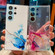Samsung Galaxy S24 Ultra 5G Hollow Marble Pattern TPU Phone Case - Green