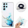 Samsung Galaxy S24 Ultra 5G Hollow Marble Pattern TPU Shockproof Phone Case with Rope - Blue