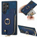 Samsung Galaxy S24 Ultra 5G Cross Leather Ring Vertical Zipper Wallet Back Phone Case - Blue