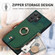 Samsung Galaxy S24 Ultra 5G Cross Leather Ring Vertical Zipper Wallet Back Phone Case - Green