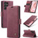 ForSamsung Galaxy S24 Ultra CaseMe 013 Multifunctional Horizontal Flip Leather Phone Case - Wine Red