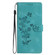 Samsung Galaxy S24 Ultra 5G Flower Butterfly Embossing Pattern Leather Phone Case - Sky Blue