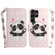 Samsung Galaxy S24 Ultra 5G 3D Colored Horizontal Flip Leather Phone Case - Heart Panda