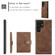 Samsung Galaxy S24 Ultra 5G JEEHOOD J01 Retro Magnetic Detachable Wallet Phone Case - Brown