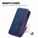 Samsung Galaxy S24 Ultra 5G Cubic Grid Pressed Magnetic Leather Phone Case - Blue