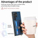 Samsung Galaxy S24 Ultra 5G Retro Cross Wristband Wallet Leather Back Phone Case - Blue