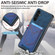 Samsung Galaxy S24 Ultra 5G Denim Texture Leather Skin Phone Case with Card Slot - Blue